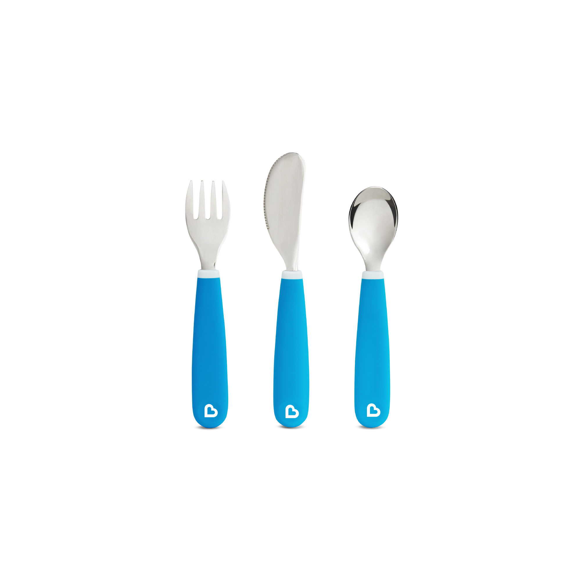 Munchkin Splash Toddler Fork, Knife and Spoon Set – Blue
