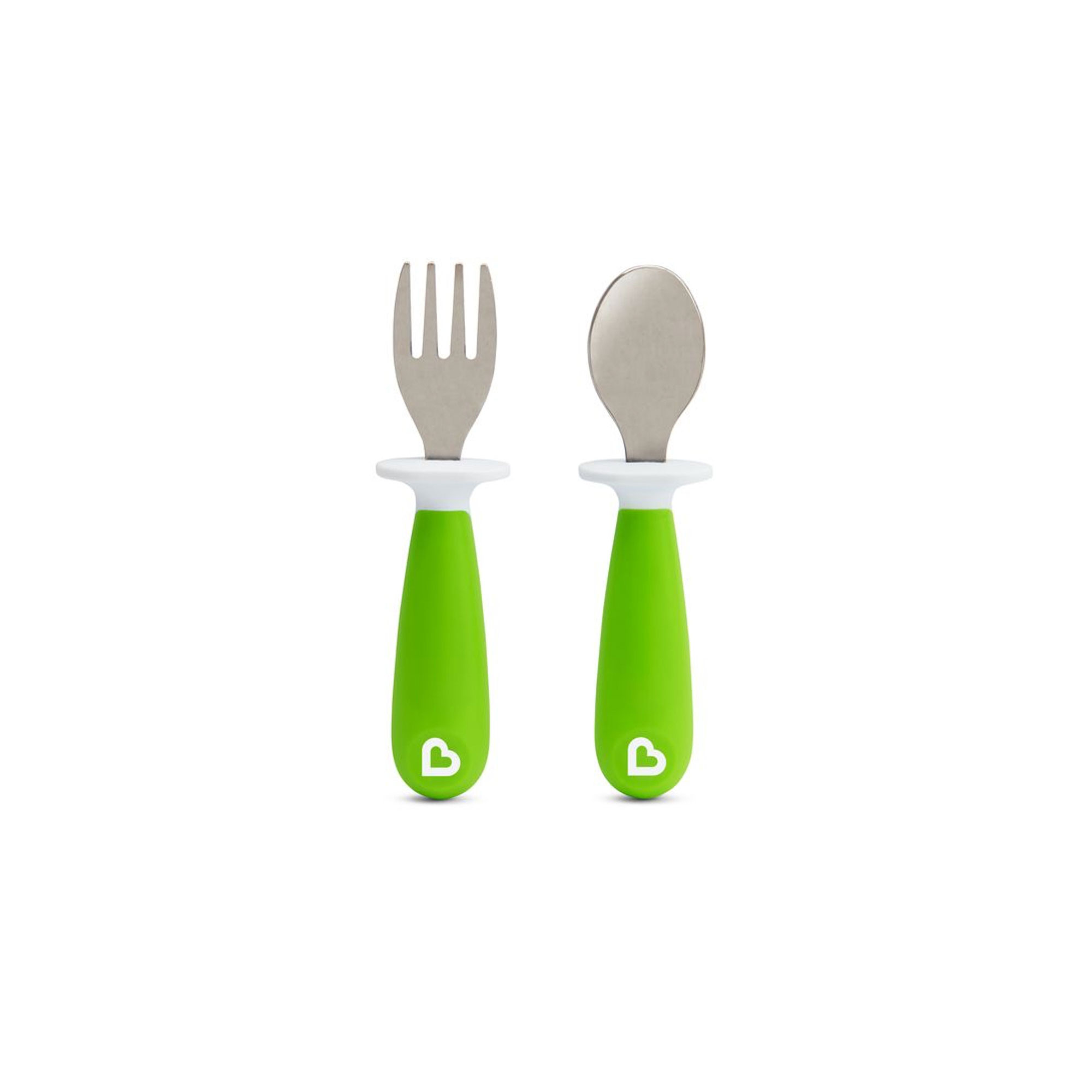 Munchkin Raise Toddler Fork and Spoon Set – Light Green