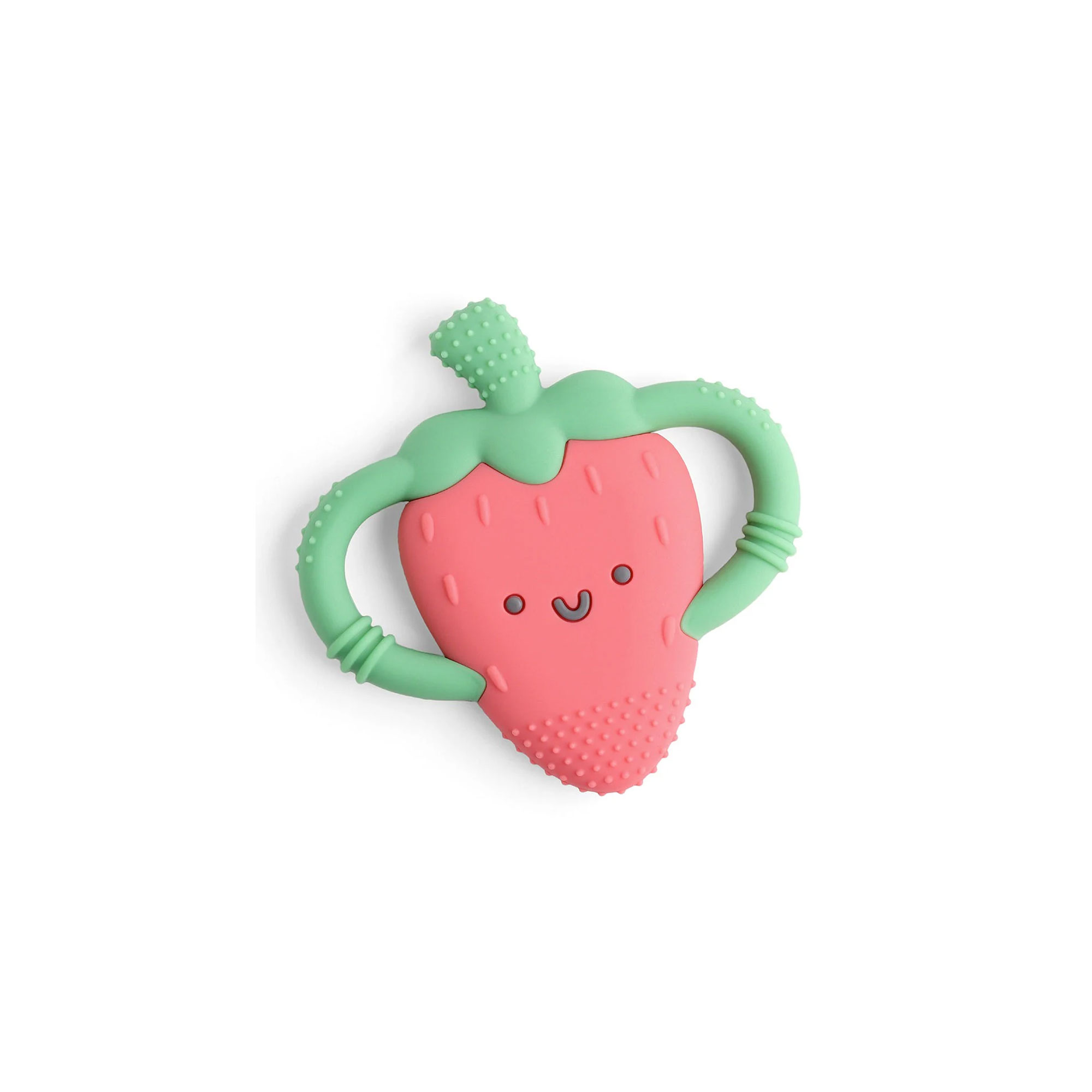 Itzy Ritzy Chew Crew Silicone Handle Teether – Bonnie The Strawberry