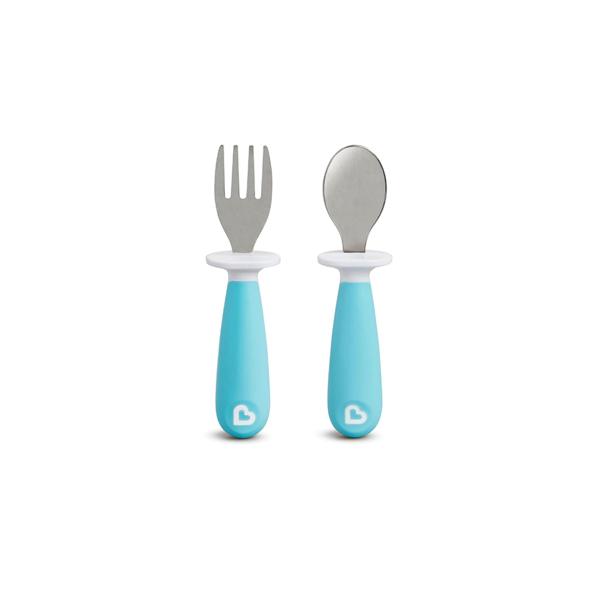 Munchkin Raise Toddler Fork and Spoon Set – Light Blue