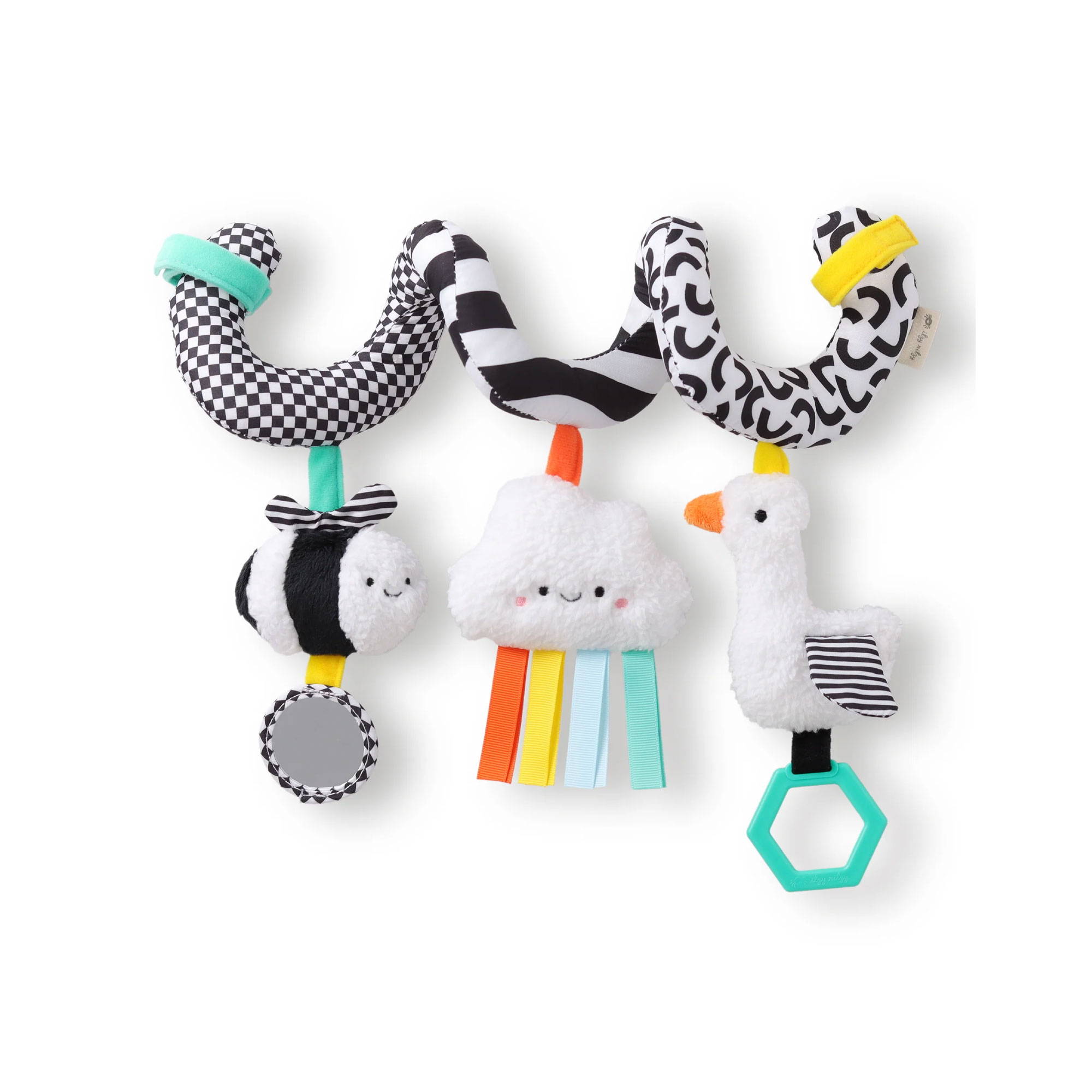 Itzy Ritzy Spiral Car Seat Activity Toy – High Contrast
