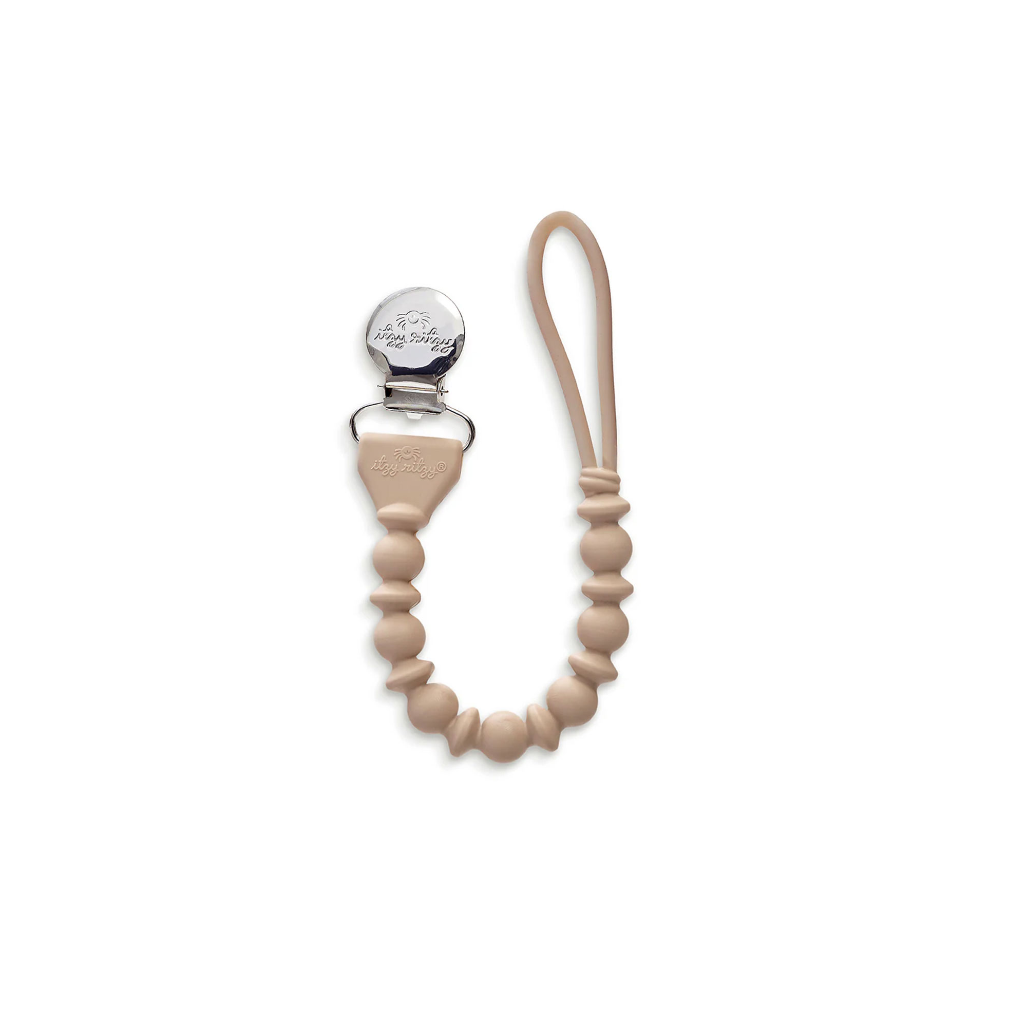 Itzy Ritzy Sweetie Strap Beaded Pacifier Clip – Toast
