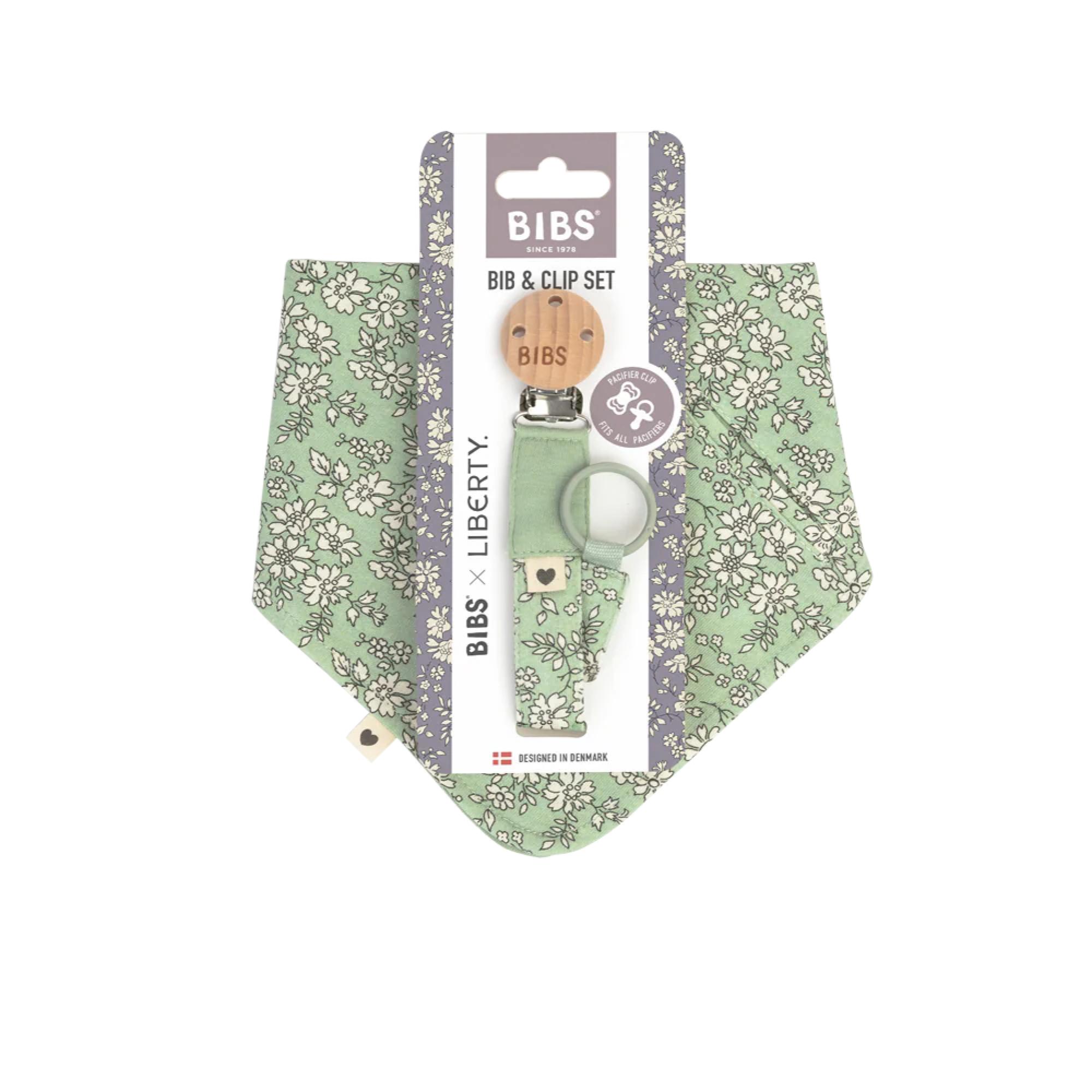 BIBS x LIBERTY Bib /Clip Set – Capel Sage