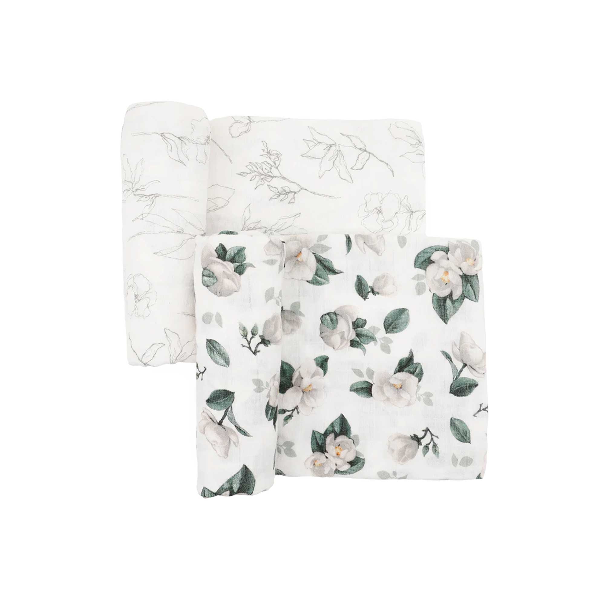 Little Unicorn Organic Cotton Muslin Swaddle Blanket 2 Pack – Magnolia